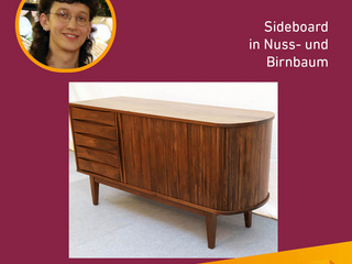 Die Gute Form 2024: Fabian Schwarzbach, Sideboard in Nuss- und Birnbaum