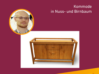 Die Gute Form 2024: Marius Engelberts, Kommode in Nuss- und Birnbaum