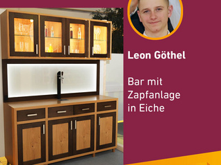 Die Gute Form 2024: Leon Göthel, Bar mit Zapfanlage in Eiche