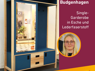 Die Gute Form 2024: Sophie Budgenhagen, Single-Garderobe in Esche und Lederfaserstoff