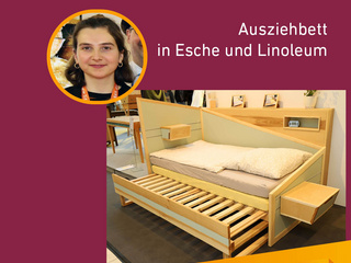 Die Gute Form 2024: Anna B., Ausziehbett in Esche und Linoleum